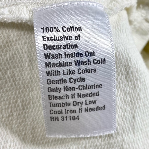 Crown & Ivy Cream Lightweight Sweatshirt w Pom Poms XXL - Picture 7 of 7